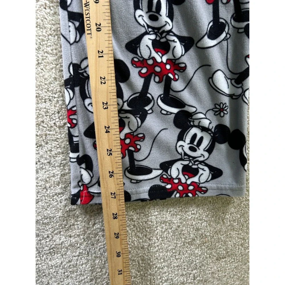Disney Mickey‎ Mouse Women's Sleepwear Pants Medium Gray Red Polyester
